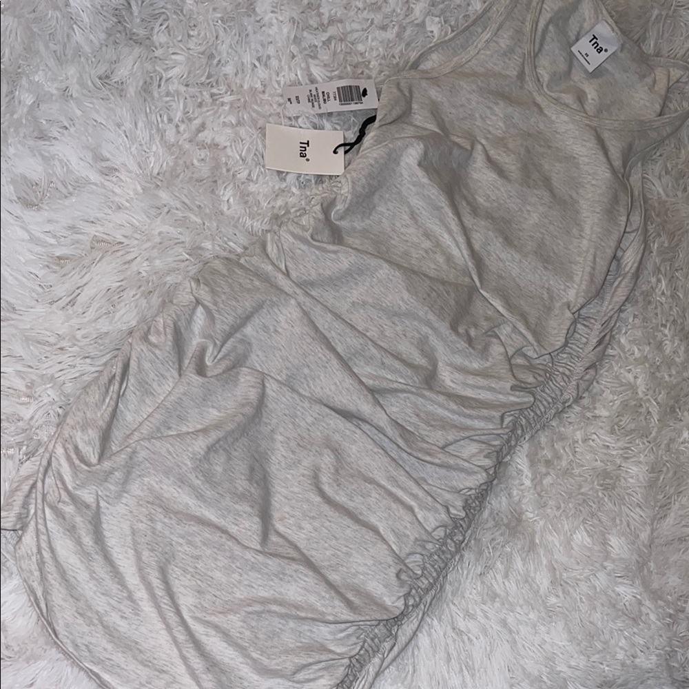 TNA Heather Cloud Ruched Dress